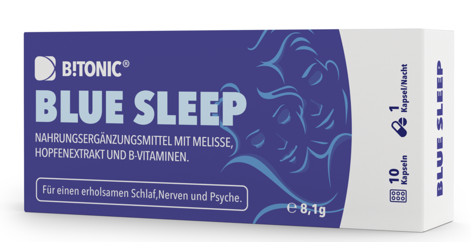 B!TONIC® Blue Sleep 10 Kapseln - Der natürliche Schlafoptimierer
