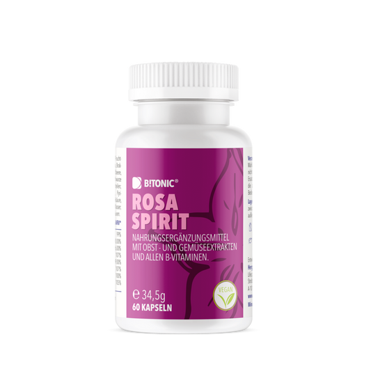 B!TONIC® Rosa Spirit - Natürlicher Vitamin B-Komplex